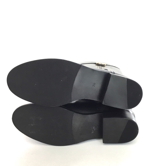 Tory Burch Eloise Riding Boots gold emblem size 7M - Picture 8 of 8